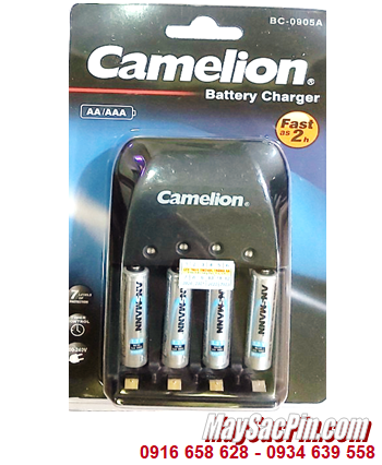Camelion BC-0905A; Bộ sạc pin AAA Camelion BC-0905A _kèm 4 pin sạc Ansman AAA1100mAh 1.2v